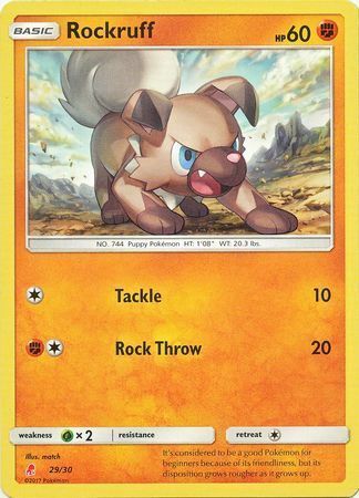 Rockruff [Tackle | Rock Throw] Card Front