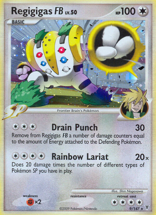 Regigigas [FB] Lv.50 [Drain Punch | Rainbow Lariat] Card Front