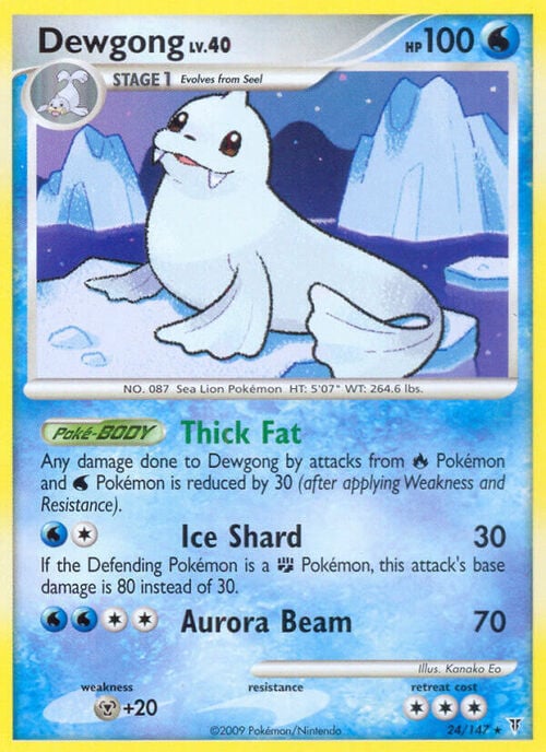 Dewgong Lv.40 Card Front