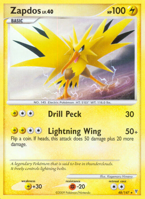 Zapdos Lv.40 Card Front