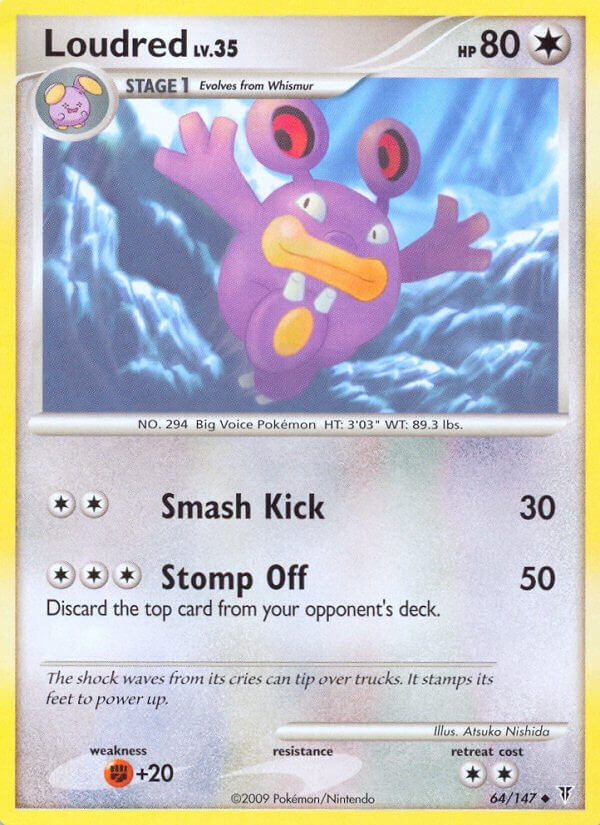 loudred pokemon card 2023 Par EN-Paradox Rift #212 Illustration Rare PSA 9 [1] Body Slam (10) Flip a coin Pokemon TCG - s4 -