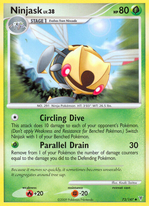 Ninjask Lv.38 Card Front
