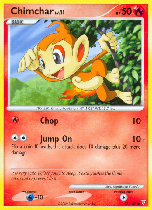 Chimchar Lv.11 Card Front