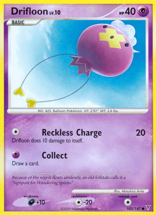 Drifloon Lv.10 Card Front
