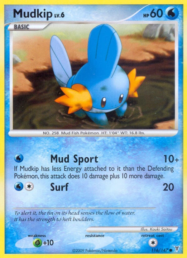 mudkip pokemon card price Holographic custom this attack does 10 damage plus 10 more damage Mudkip Toys and Collectibles
