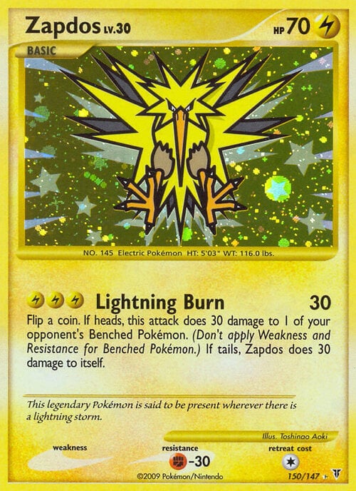 Zapdos Lv.30 Card Front