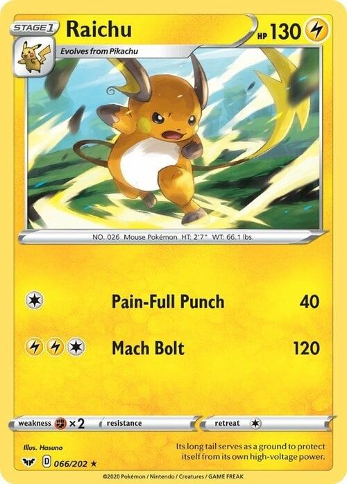 Raichu Card Front