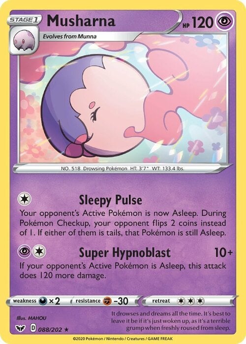 Musharna [Sleepy Pulse | Super Hypnoblast] Card Front