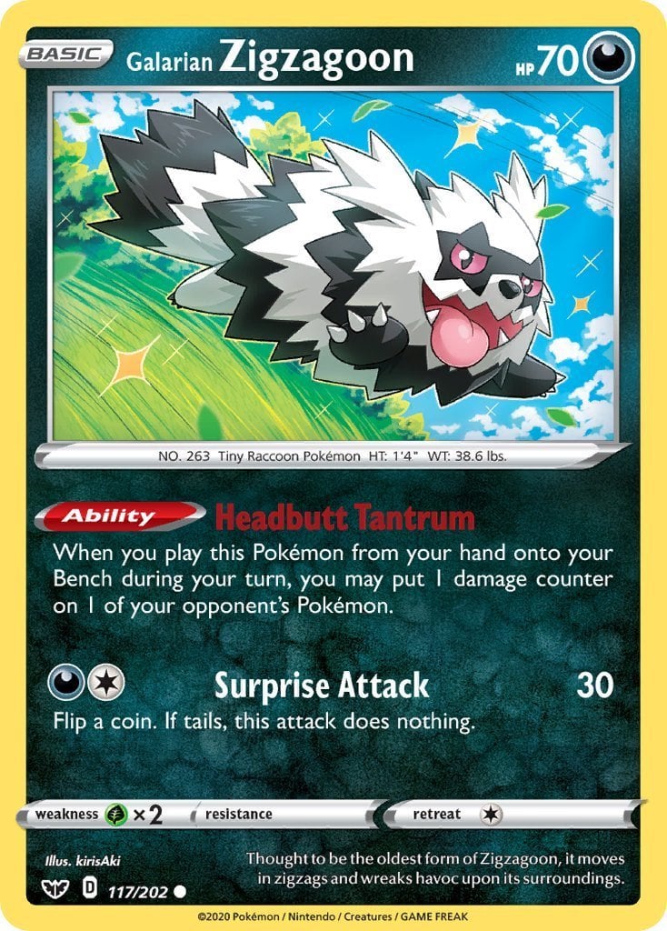 Galarian Zigzagoon Sword & Shield Pokémon CardTrader