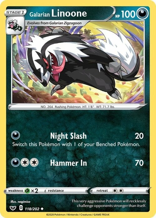 Galarian Linoone Card Front