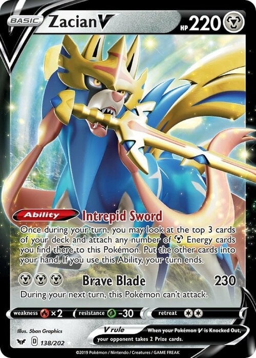 Zacian V Card Front