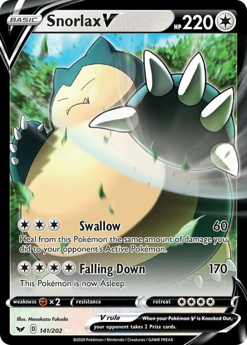 Snorlax V Card Front