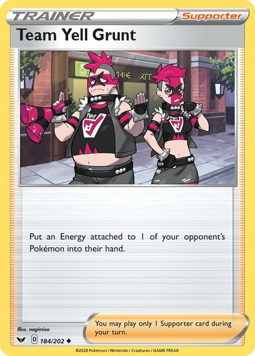 Team Yell Grunt Card Front