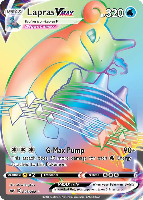 Lapras VMAX Card Front