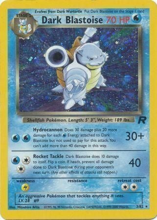 Dark Blastoise [Hydrocannon | Rocket Tackle] Card Front