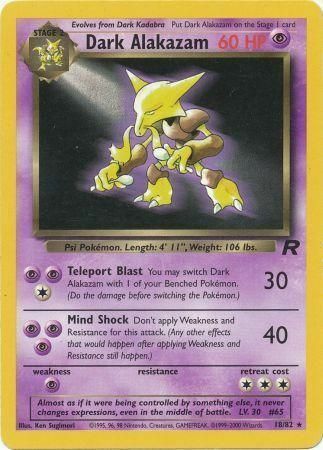 Dark Alakazam [Teleport Blast | Mind Shock] Card Front