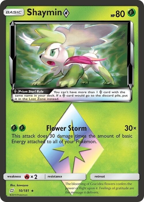 Shaymin Prism Star Card Front
