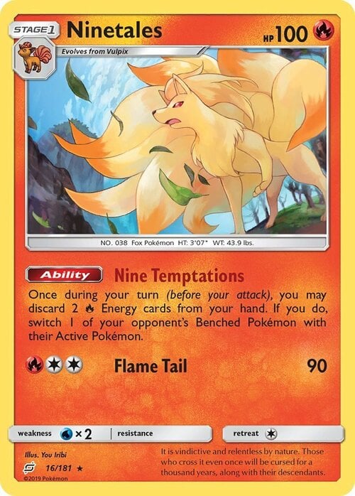 Ninetales [Nine Temptations | Flame Tail] Card Front