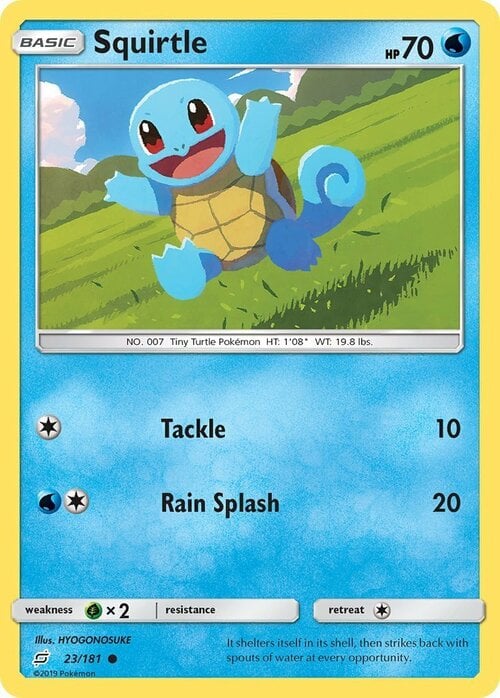 Squirtle [Tackle | Rain Splash] Card Front