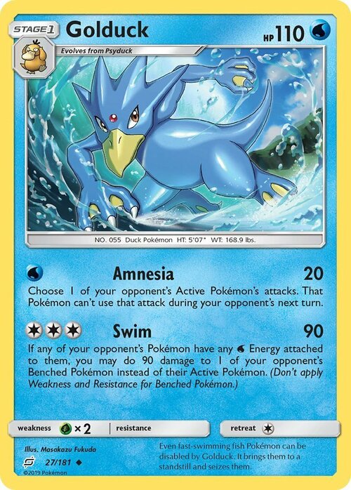 Golduck Card Front