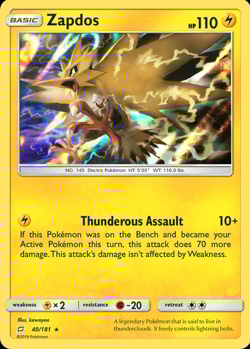 Zapdos Card Front