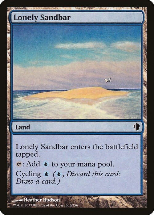 Lonely Sandbar Card Front