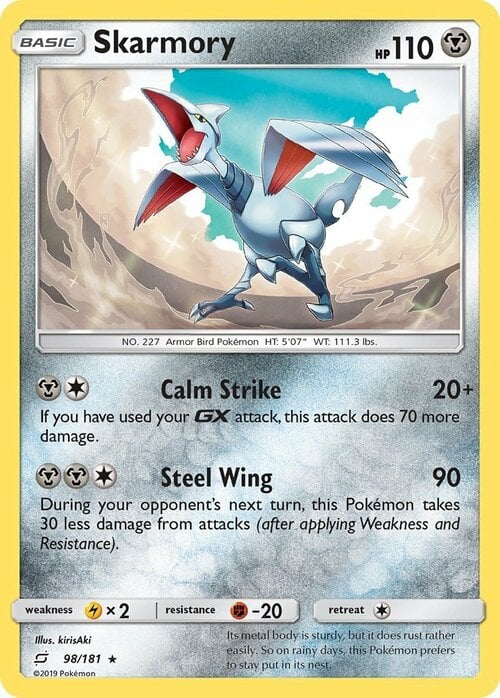 Skarmory [Calm Strike | Steel Wing] Card Front