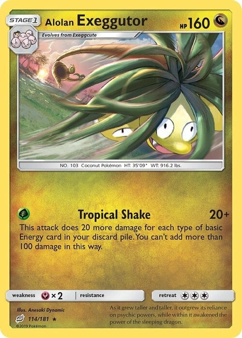 Exeggutor di Alola Card Front