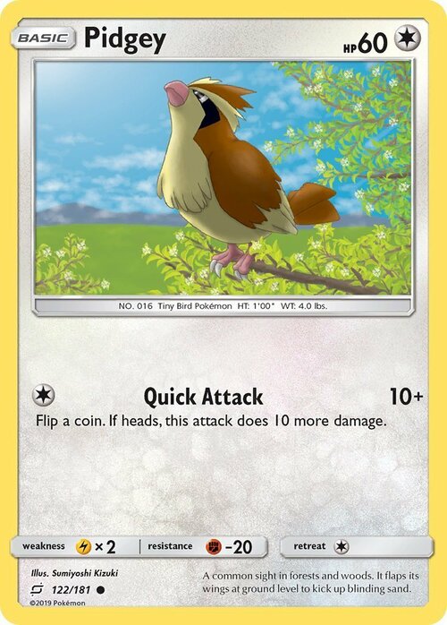 Pidgey [Quick Attack] Card Front
