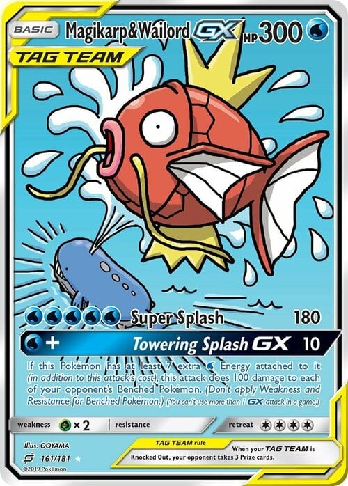 Magikarp & Wailord GX Card Front