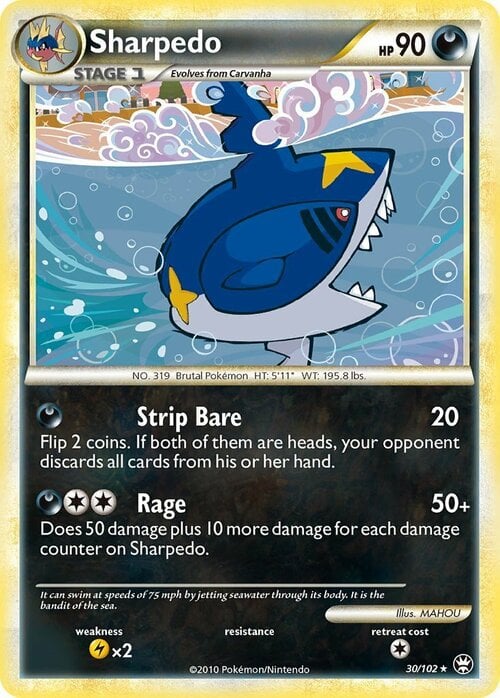 Sharpedo Card Front