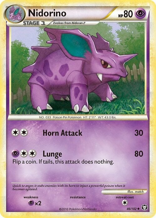 Nidorino Card Front