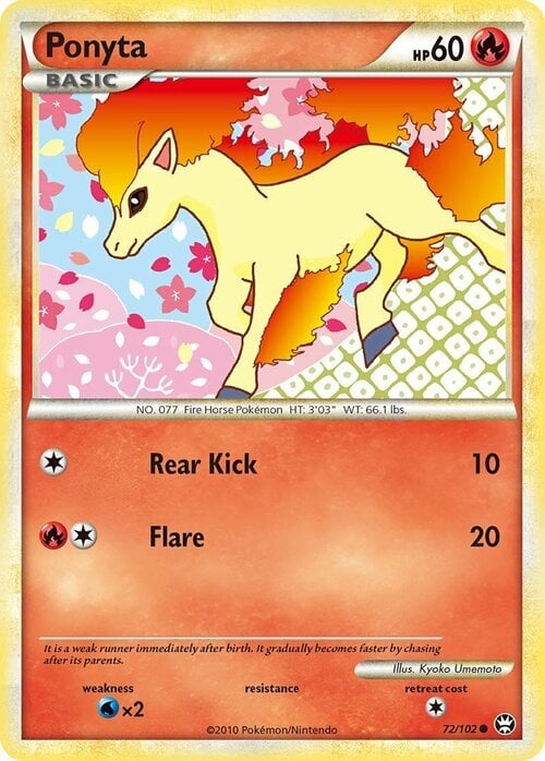 Ponyta Card Front