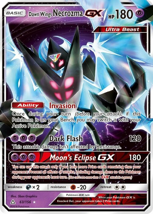 Dawn Wings Necrozma GX Card Front