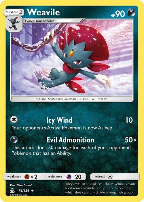 Weavile Card Front