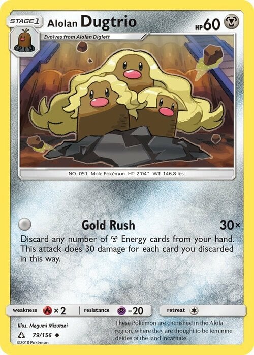Alolan Dugtrio Card Front