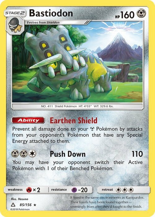 Bastiodon [Earthen Shield | Push Down] Card Front