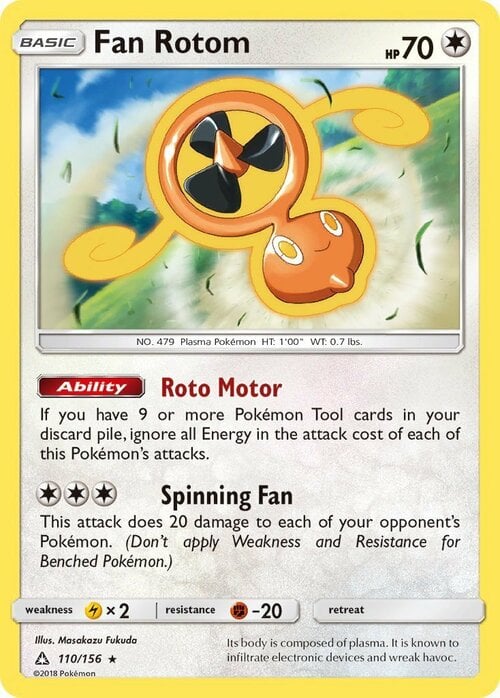 Fan Rotom Card Front