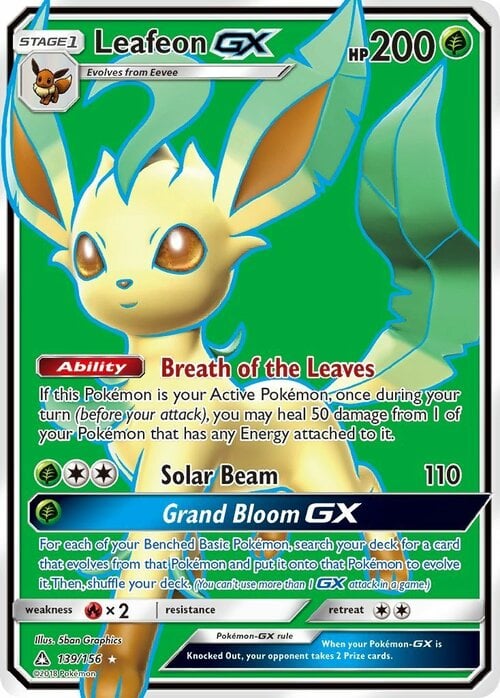 Leafeon GX Card Front