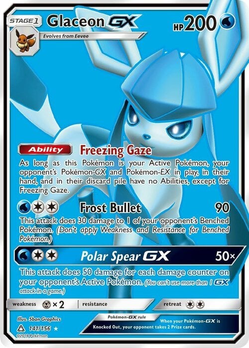 Glaceon GX Card Front