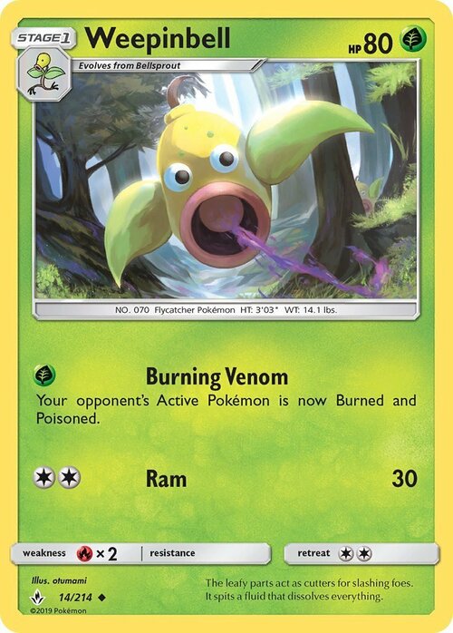 Weepinbell [Burning Venom | Ram] Card Front