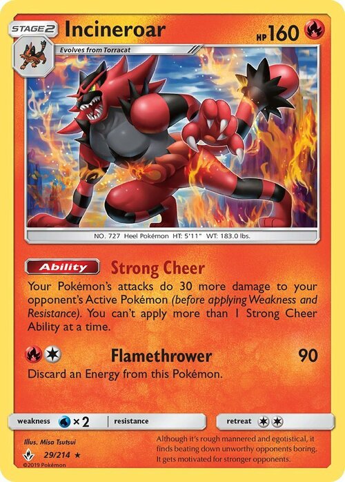 Incineroar [Flamethrower] Card Front