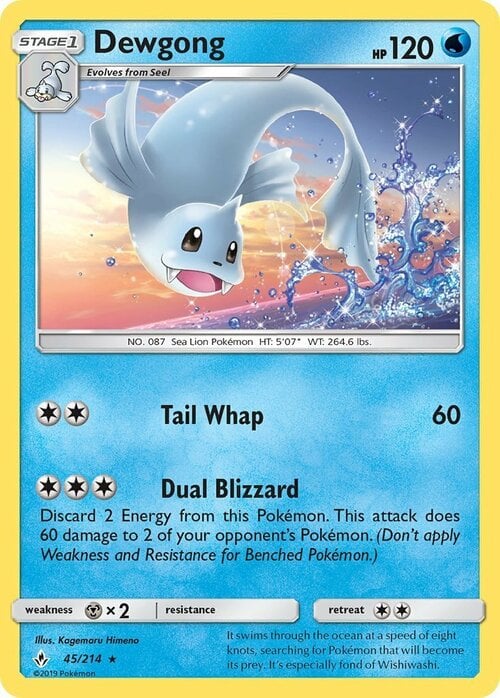 Dewgong Card Front