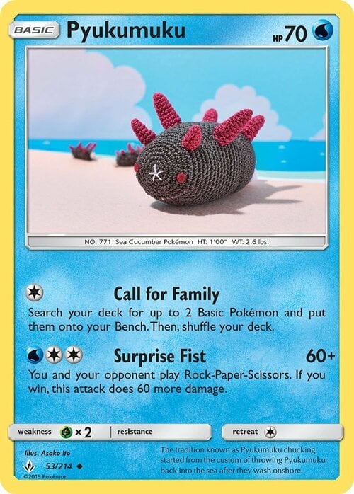 Pyukumuku [Call for Family | Surprise Fist] Card Front