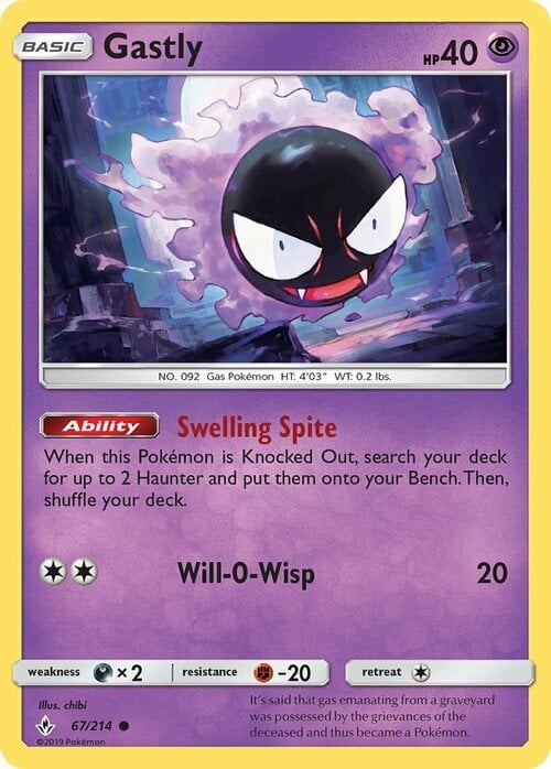 Gastly [Will-O-Wisp] Card Front