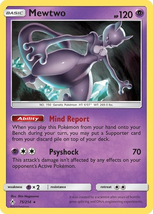Mewtwo Card Front