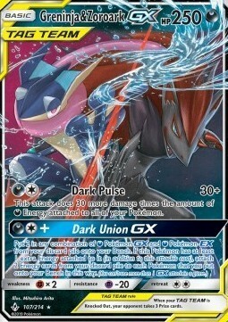 Greninja & Zoroark GX Card Front