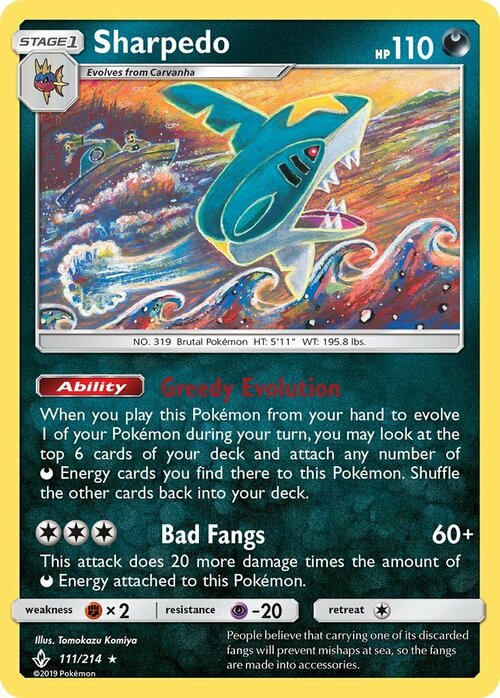 Sharpedo [Bad Fangs] Card Front