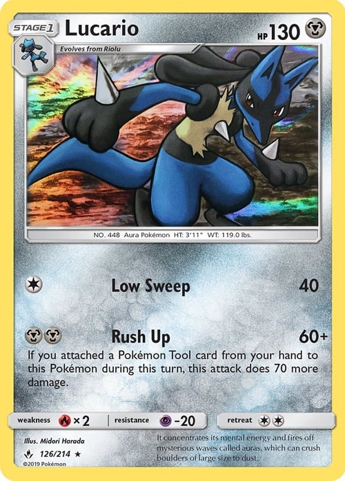 Lucario Card Front