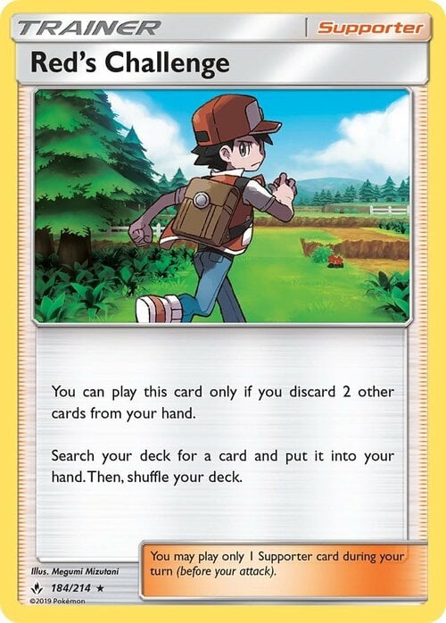 Red's Challenge Card Front